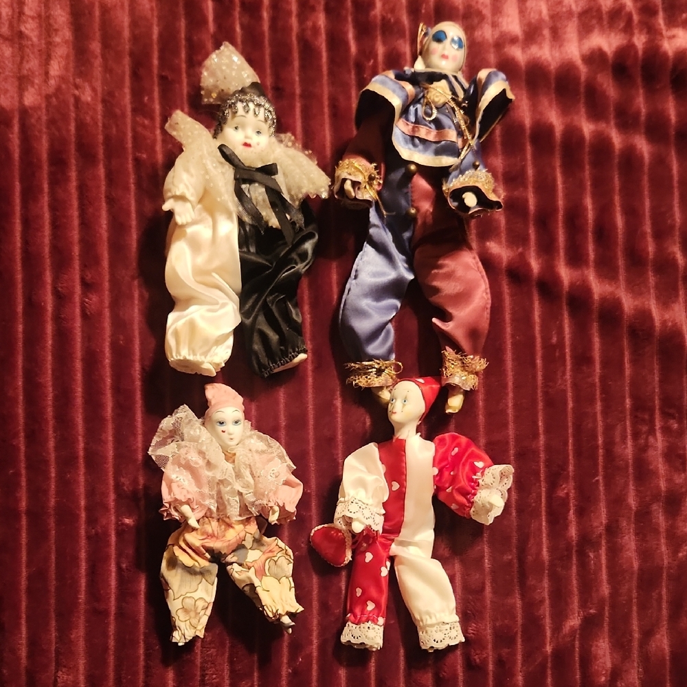 Vintage Collectible Jesters/Clowns Set Of 4